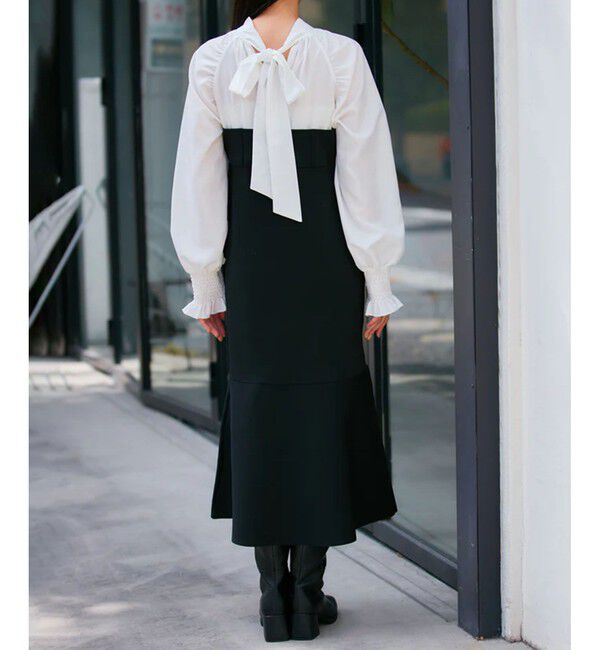 VIS「【VIS DRESS】バックリボンドッキングマーメイドワンピース」|ワンピース|