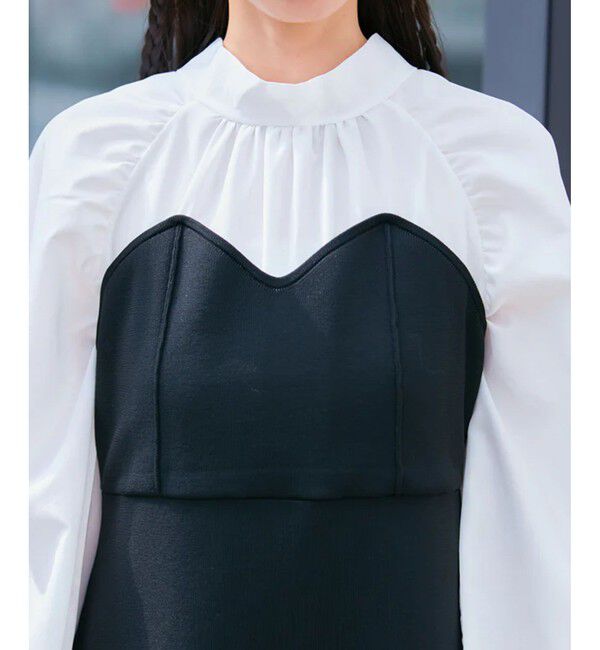 VIS「【VIS DRESS】バックリボンドッキングマーメイドワンピース」|ワンピース|