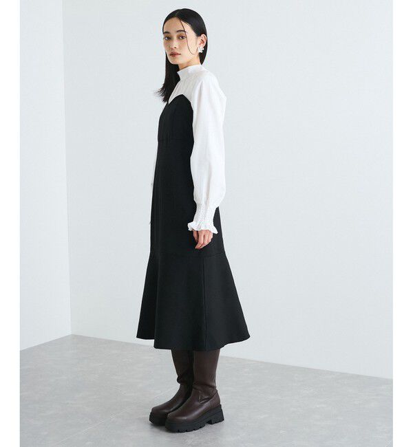 VIS「【VIS DRESS】バックリボンドッキングマーメイドワンピース」|ワンピース|