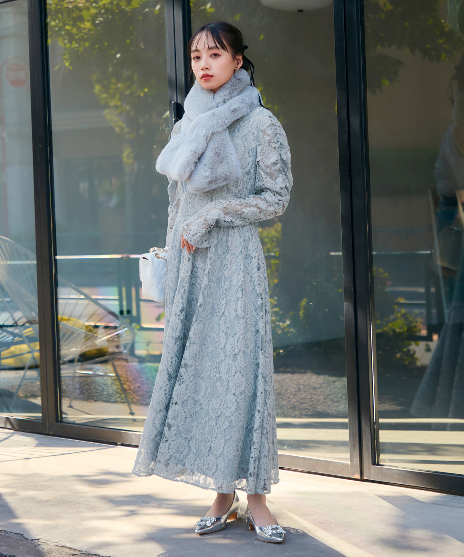 VIS「【VIS DRESS】総レースバックオープンワンピース」|ワンピース|