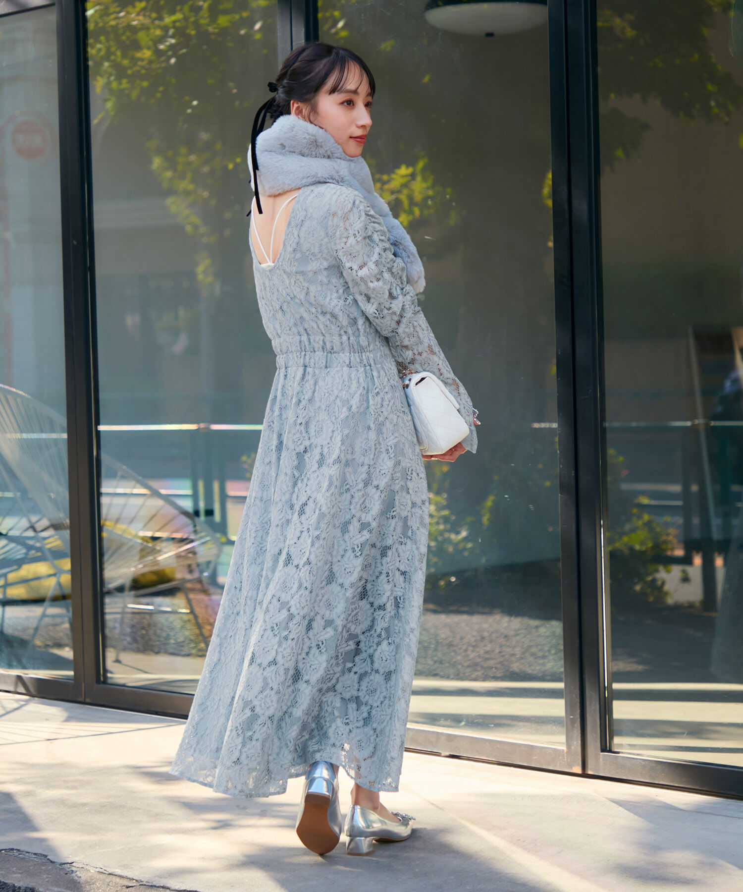 VIS「【VIS DRESS】総レースバックオープンワンピース」|ワンピース|