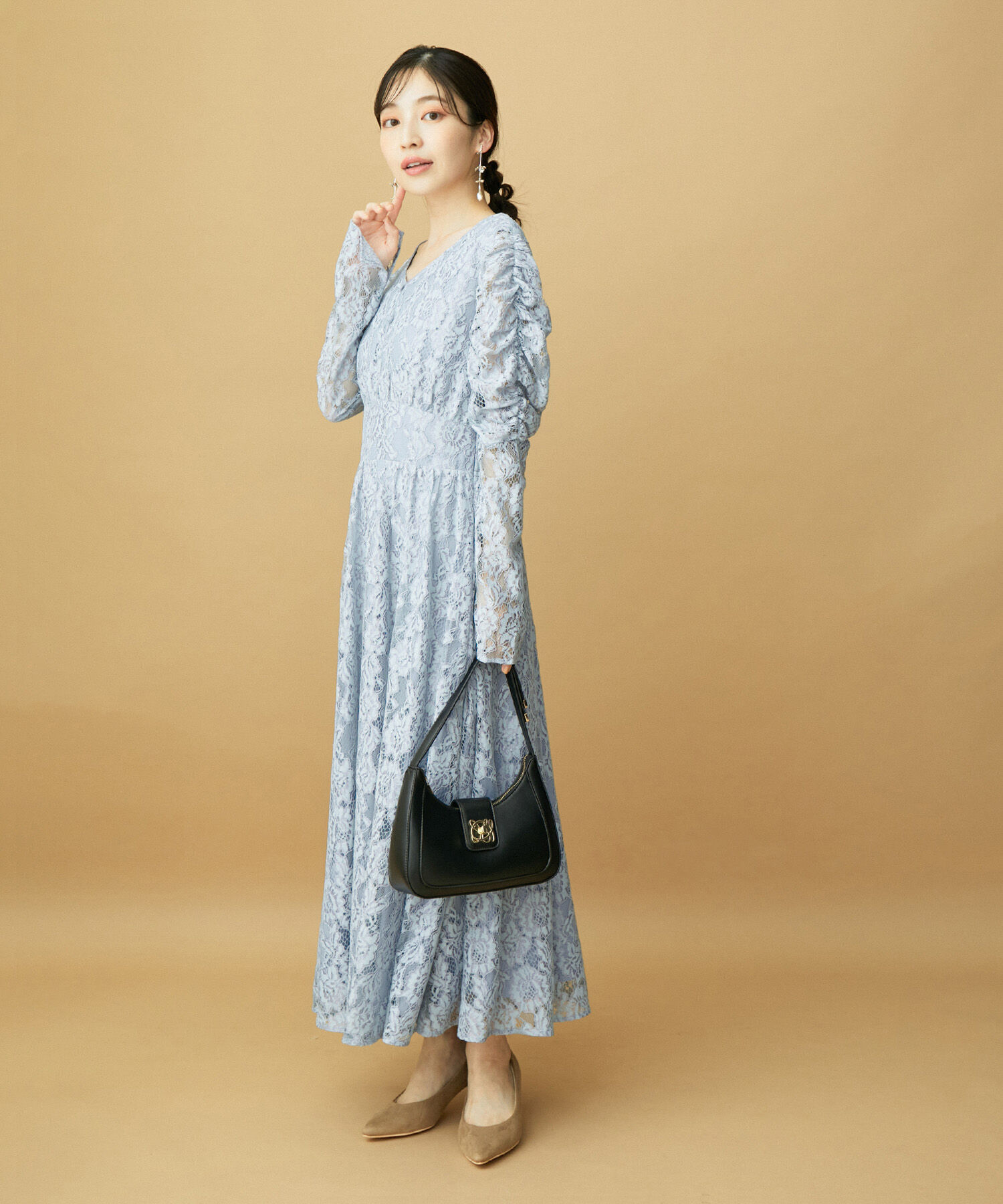 VIS「【VIS DRESS】総レースバックオープンワンピース」|ワンピース|