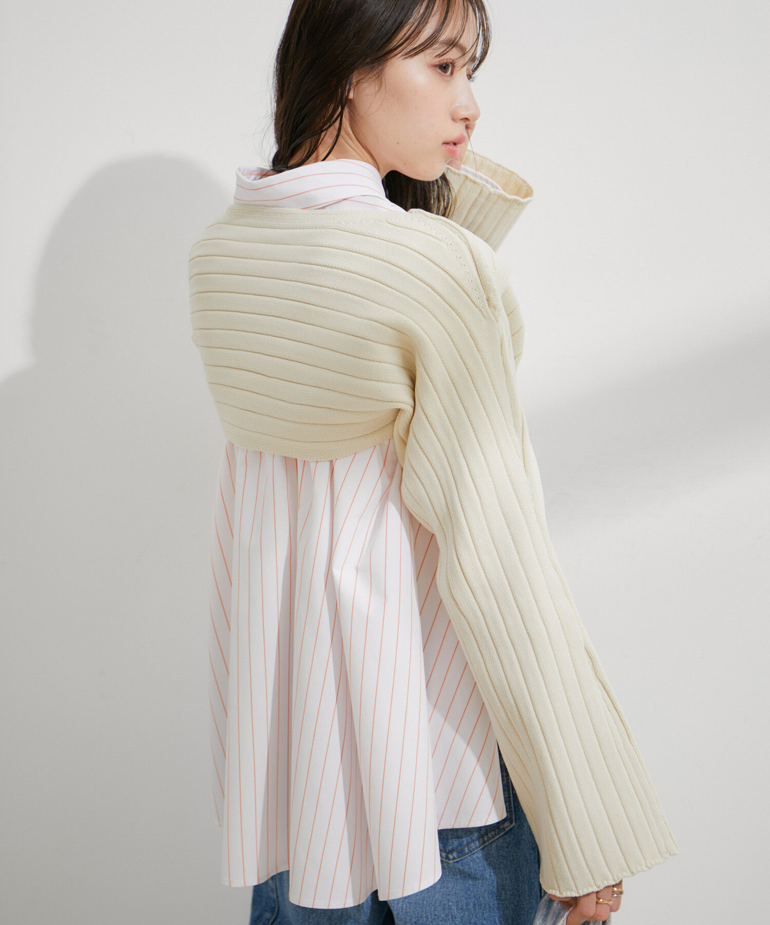 VIS「【STAYC/SIEUN着用】レイヤードニットプルオーバー」|ニット・セーター|