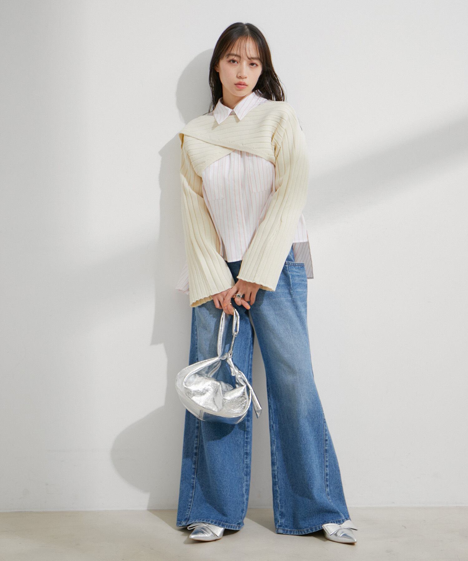 VIS「【STAYC/SIEUN着用】レイヤードニットプルオーバー」|ニット・セーター|