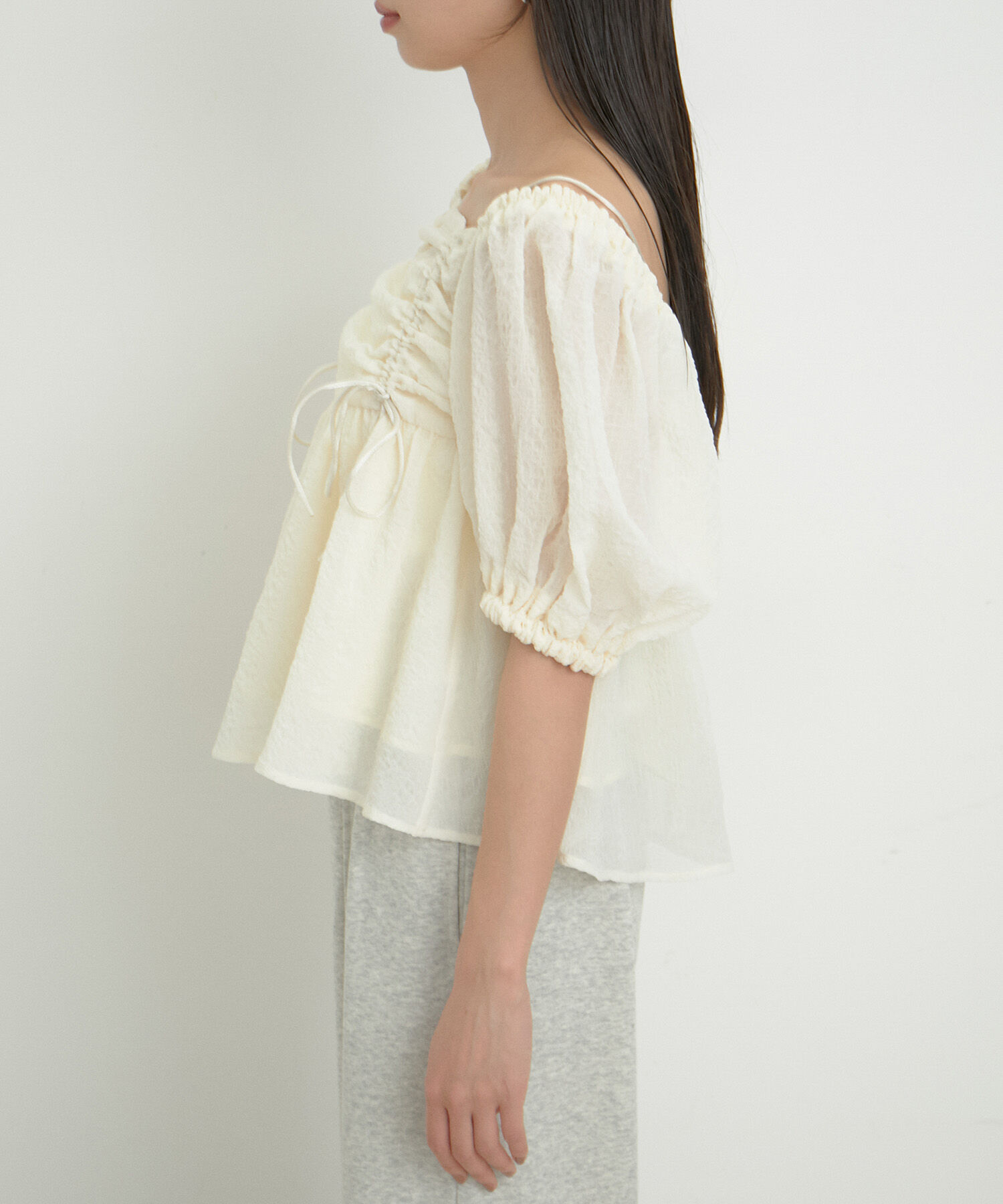 VIS「【2WAY】リボンディテールオフショルブラウス」|シャツ・ブラウス|