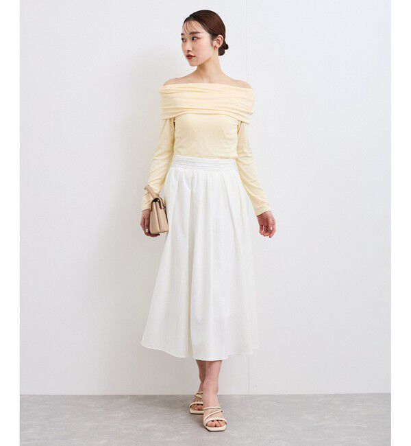 VIS「【洗える】サッカータックフレアースカート」|スカート|