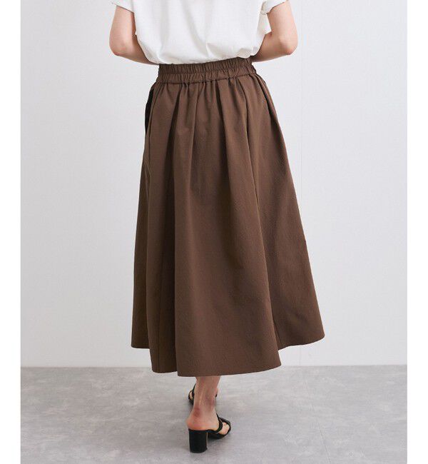 VIS「【洗える】サッカータックフレアースカート」|スカート|