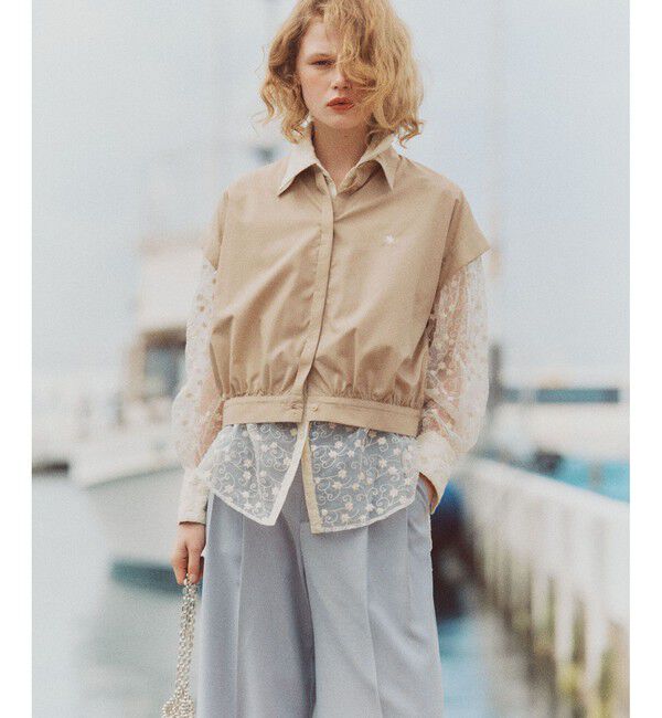 VIS「【POLO BCS】VIS別注フレンチスリーブドローストリングシャツ」|シャツ・ブラウス|