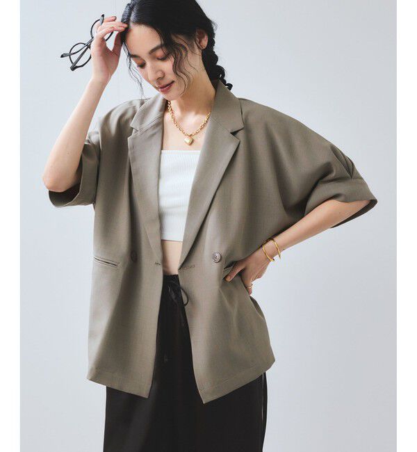 VIS「【WEB限定】タックスリーブテーラードジャケット」|テーラードジャケット|