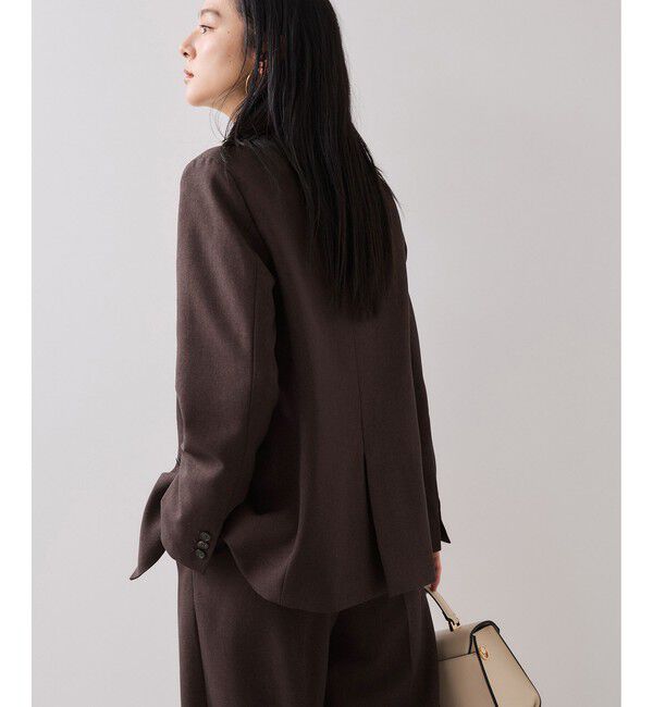 VIS「【美easy】ウーリッシュダブルブレストテーラードジャケット【セットアップ対応/洗える】」|テーラードジャケット|