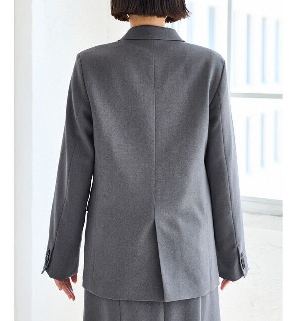 VIS「【美easy】ウーリッシュダブルブレストテーラードジャケット【セットアップ対応/洗える】」|テーラードジャケット|