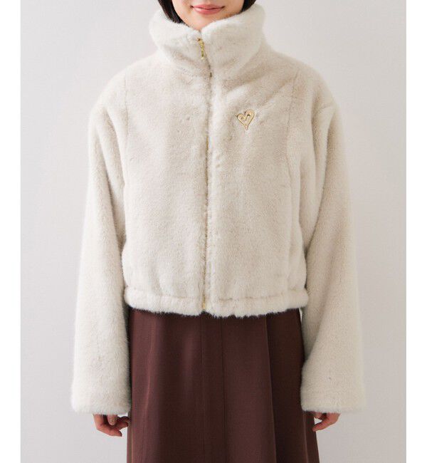 VIS「ブローチ付きアソートファーブルゾン」|ブルゾン・スタジャン|