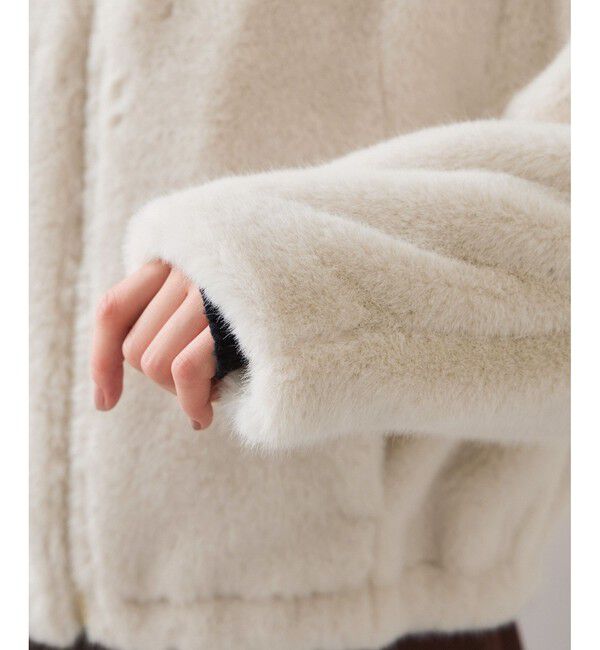 VIS「ブローチ付きアソートファーブルゾン」|ブルゾン・スタジャン|