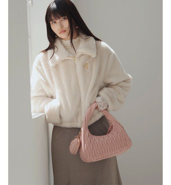 VIS「ブローチ付きアソートファーブルゾン」|ブルゾン・スタジャン|