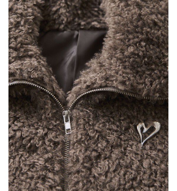 VIS「ブローチ付きアソートファーブルゾン」|ブルゾン・スタジャン|