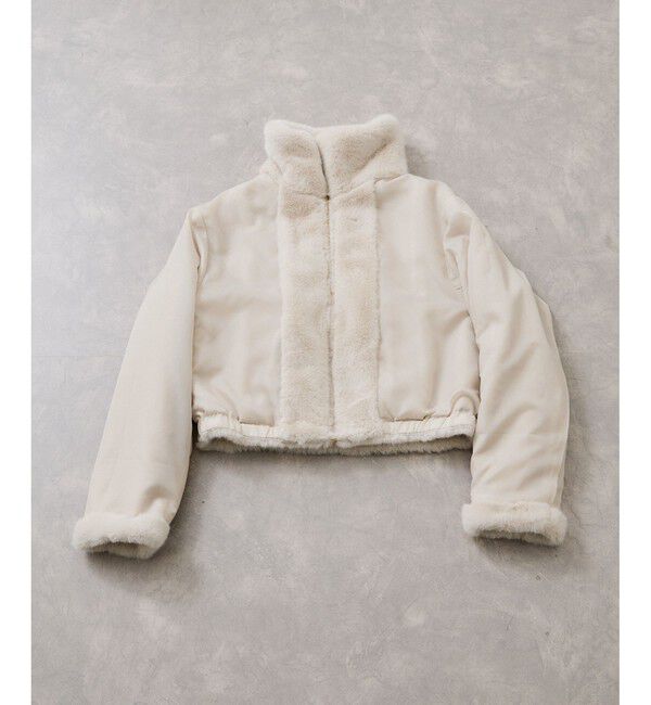 VIS「ブローチ付きアソートファーブルゾン」|ブルゾン・スタジャン|