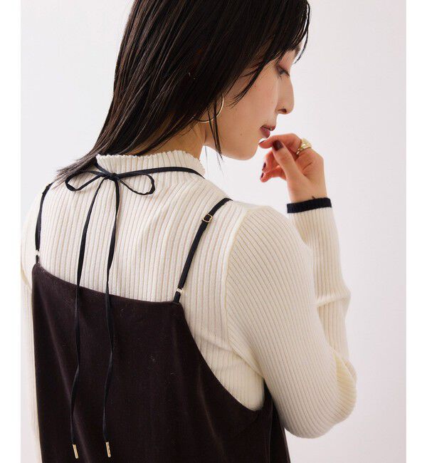 VIS「刺繍アソートベロアキャミワンピース/2WAY」|ワンピース|