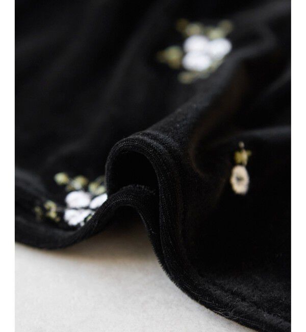 VIS「刺繍アソートベロアキャミワンピース/2WAY」|ワンピース|