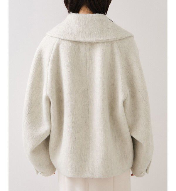 VIS「【アウター総選挙1位】ビッグカラーモモンガシャギーショートコート」|ブルゾン・スタジャン|