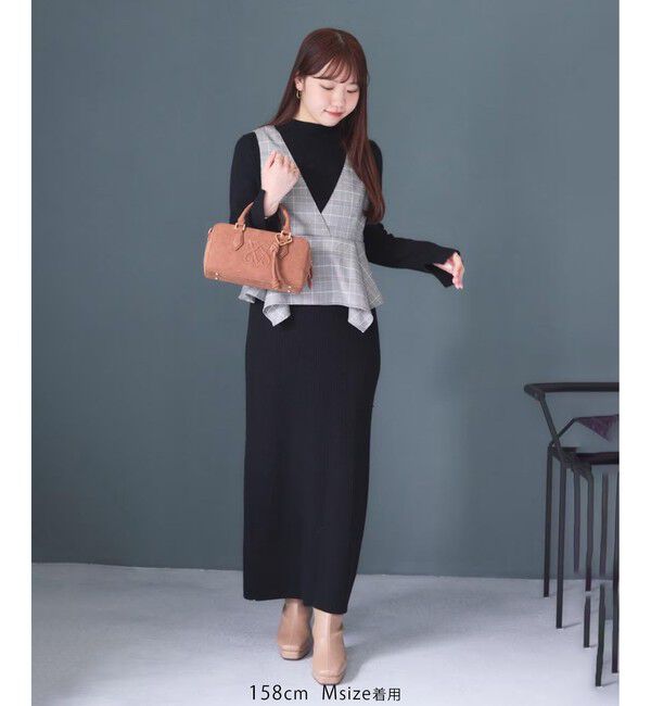 VIS「ビスチェセットニットワンピース」|ワンピース|