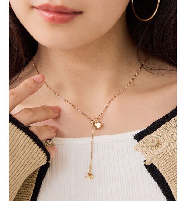 VIS「ハートドロップネックレス」|ネックレス|ゴールド(90)