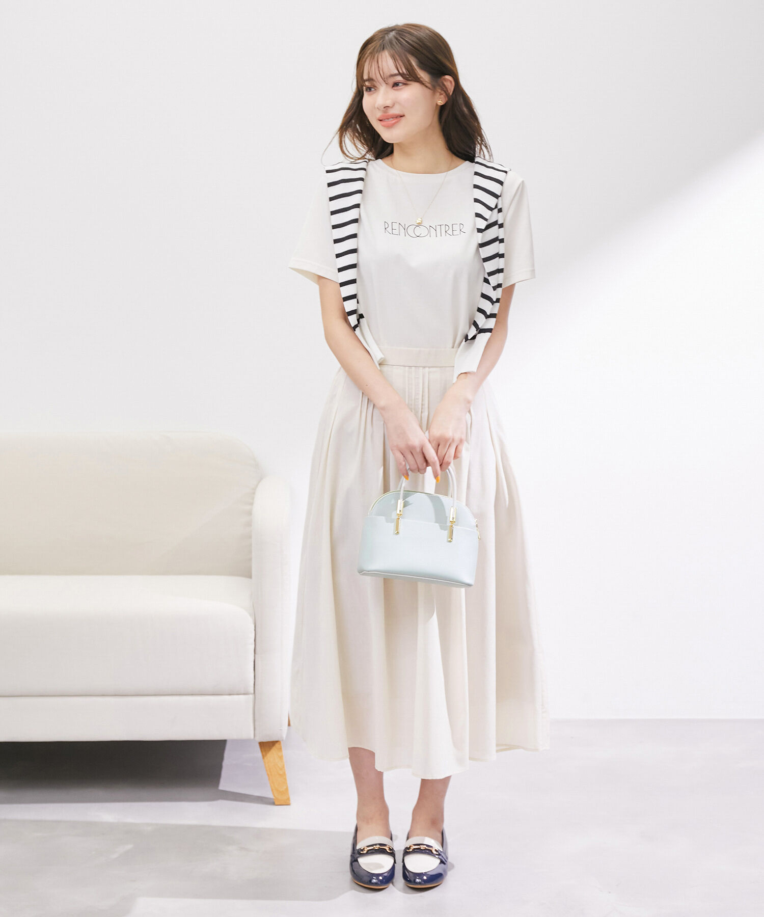 Rope&rsquo;Picnic「ランダムタックスカート」|スカート|