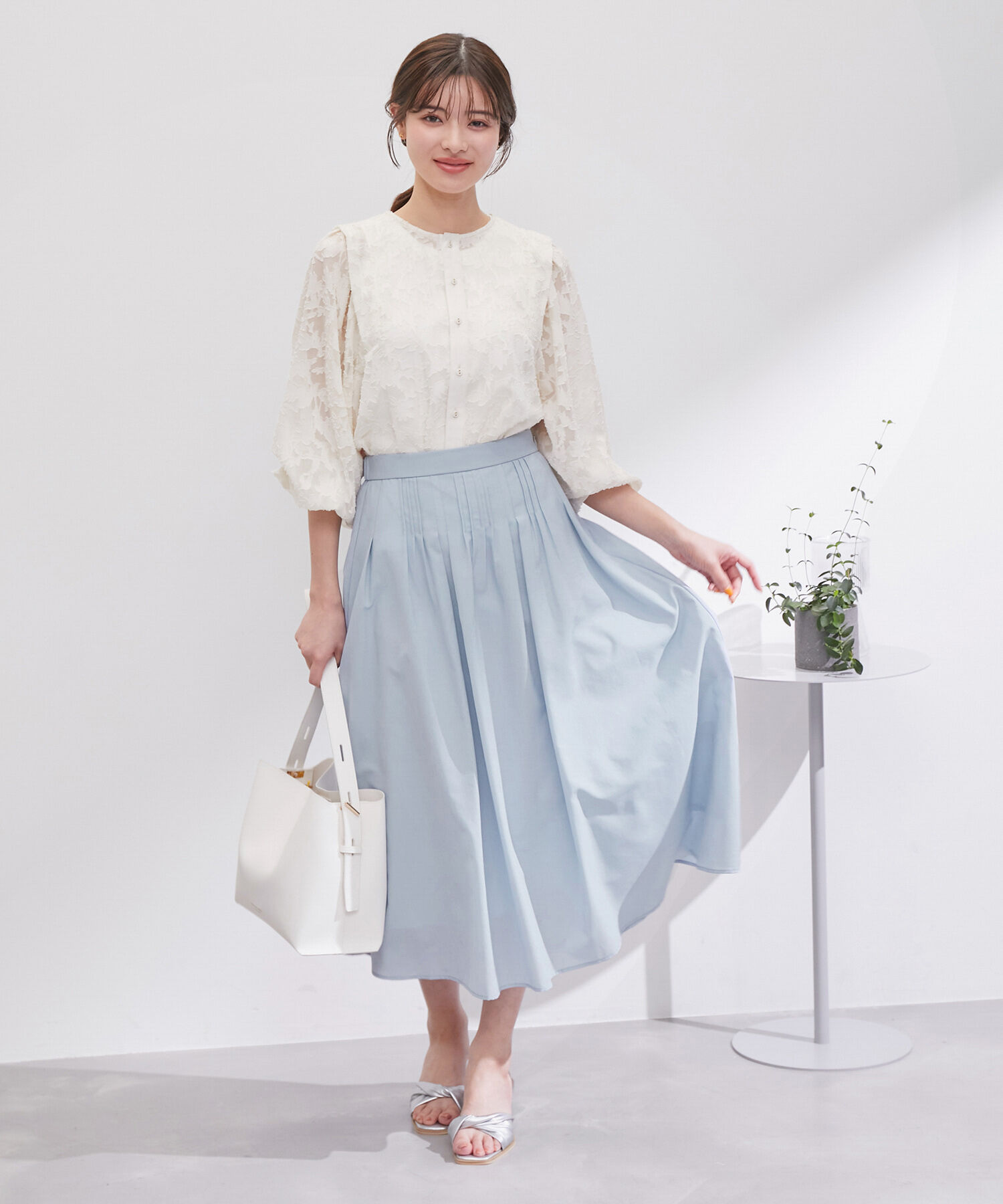 Rope&rsquo;Picnic「ランダムタックスカート」|スカート|