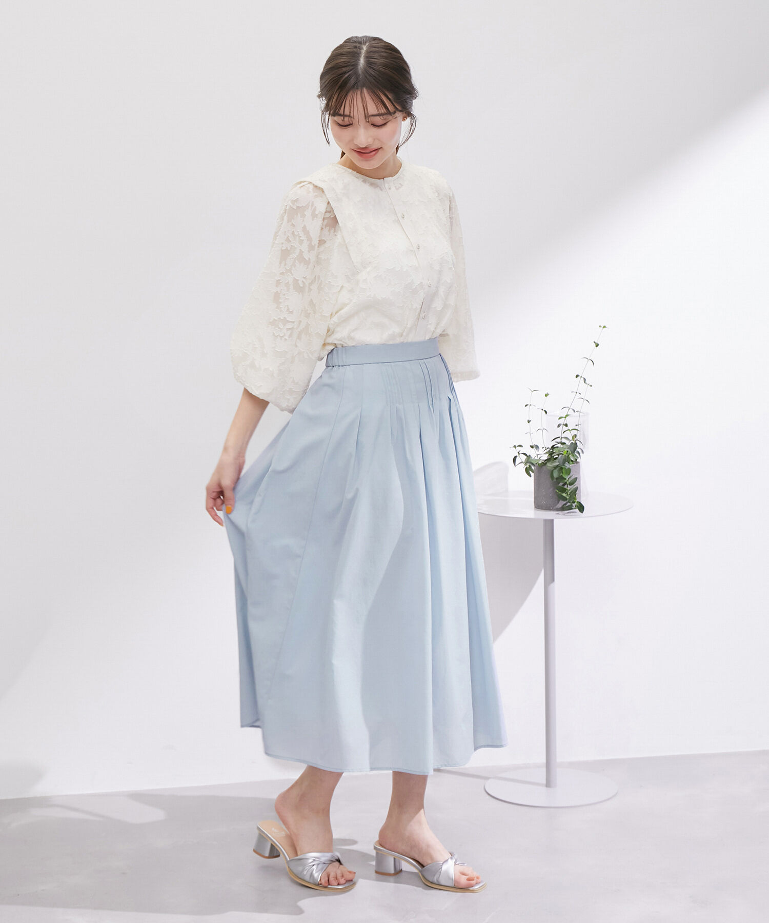 Rope&rsquo;Picnic「ランダムタックスカート」|スカート|