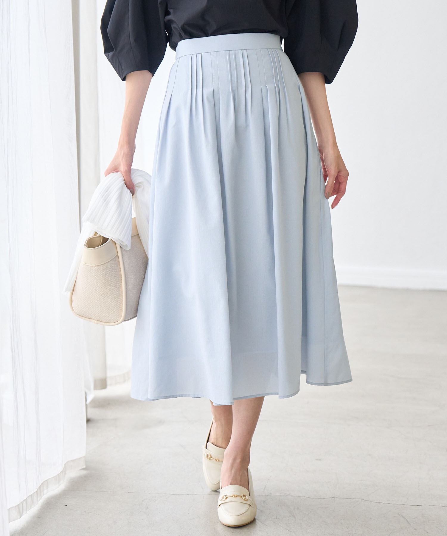 Rope&rsquo;Picnic「ランダムタックスカート」|スカート|