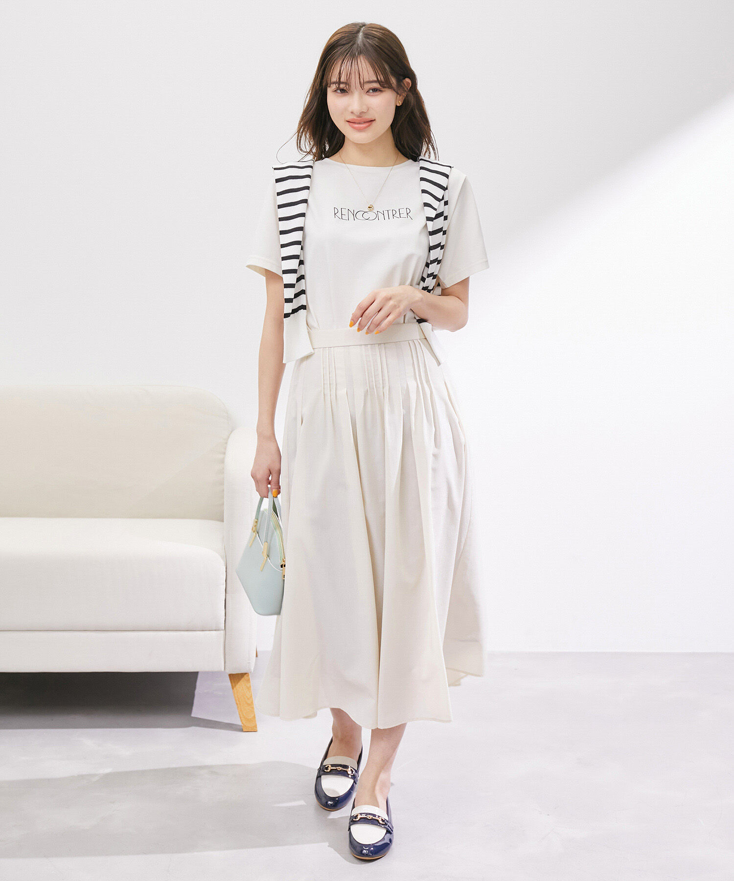 Rope&rsquo;Picnic「ランダムタックスカート」|スカート|