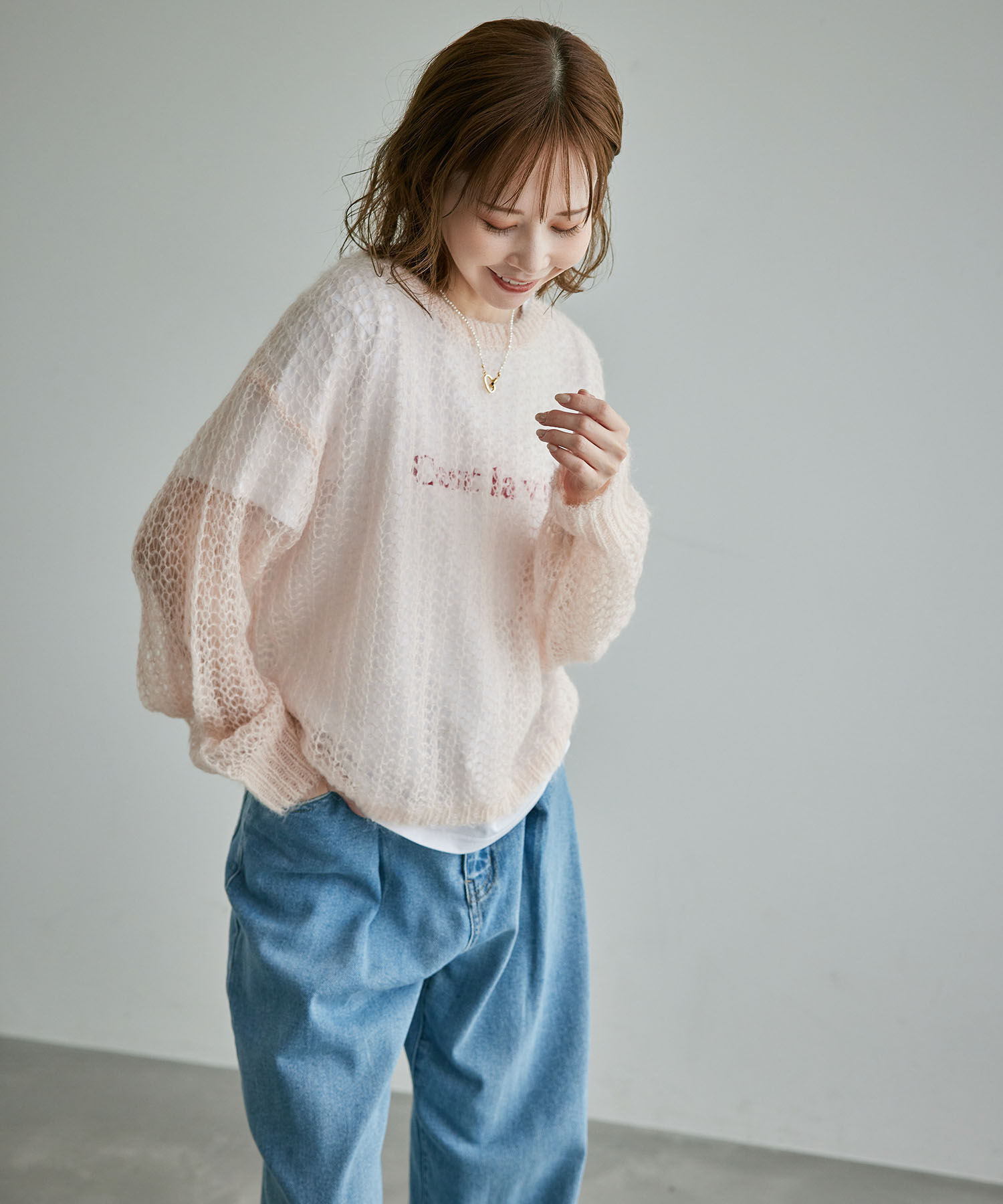 Rope&rsquo;Picnic「シアーモヘア混ニットプルオーバー」|ニット・セーター|