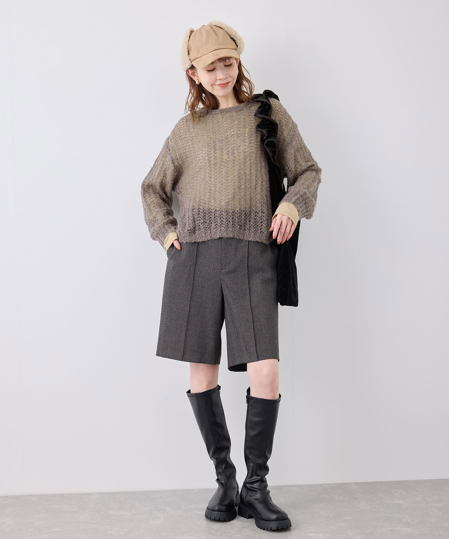 Rope&rsquo;Picnic「シアーモヘア混ニットプルオーバー」|ニット・セーター|