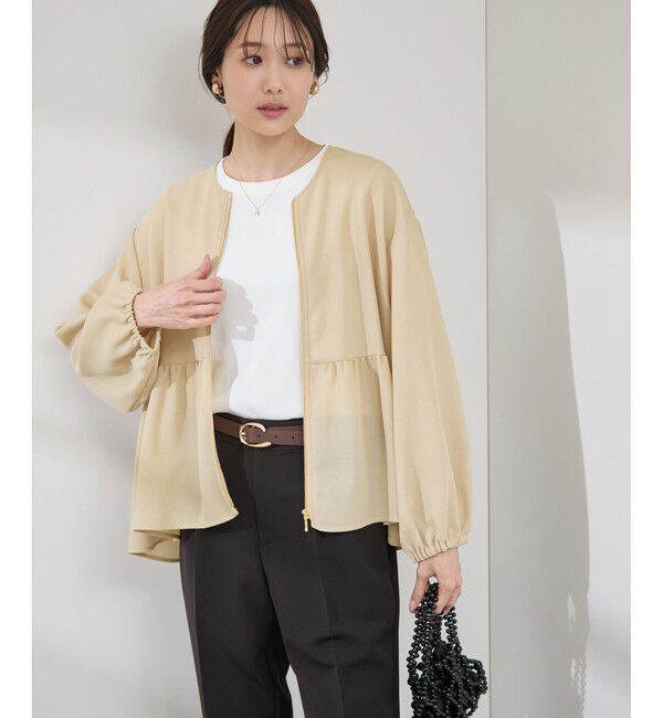 Rope&rsquo;Picnic「メッシュペプラムブルゾン」|ブルゾン・スタジャン|