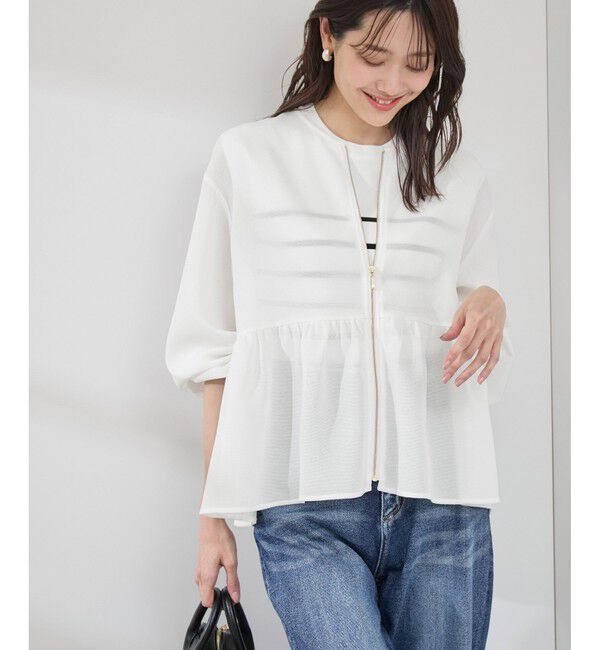 Rope&rsquo;Picnic「メッシュペプラムブルゾン」|ブルゾン・スタジャン|