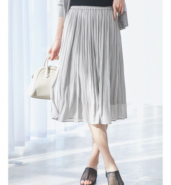 Rope&rsquo;Picnic「【新色追加】着丈が選べるエアリープリーツスカート」|スカート|