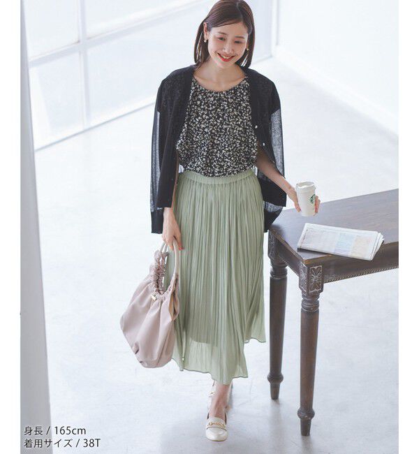 Rope&rsquo;Picnic「【新色追加】着丈が選べるエアリープリーツスカート」|スカート|