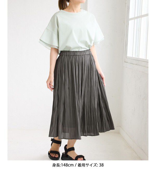 Rope&rsquo;Picnic「【新色追加】着丈が選べるエアリープリーツスカート」|スカート|
