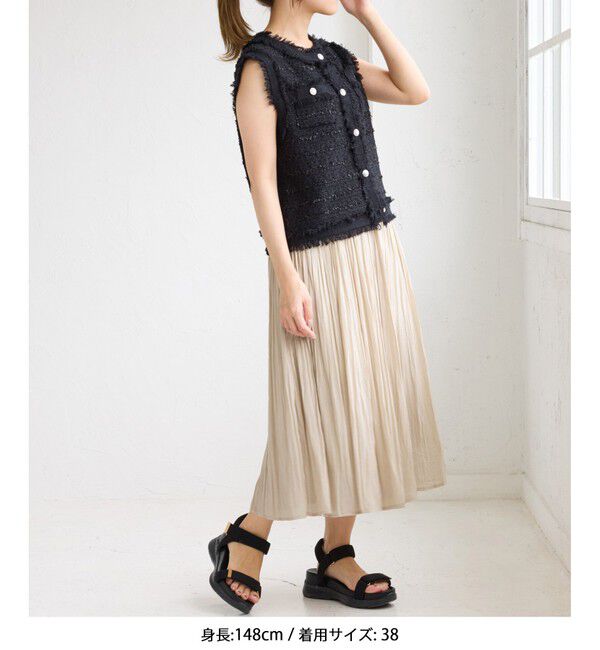 Rope&rsquo;Picnic「【新色追加】着丈が選べるエアリープリーツスカート」|スカート|