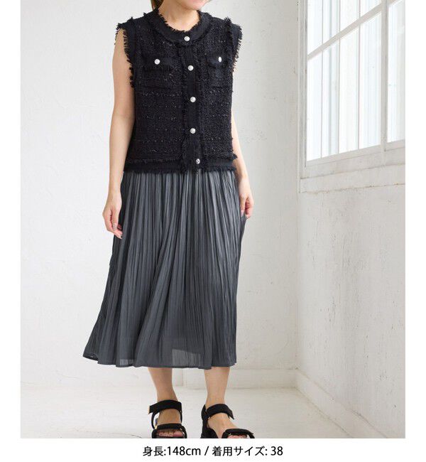 Rope&rsquo;Picnic「【新色追加】着丈が選べるエアリープリーツスカート」|スカート|