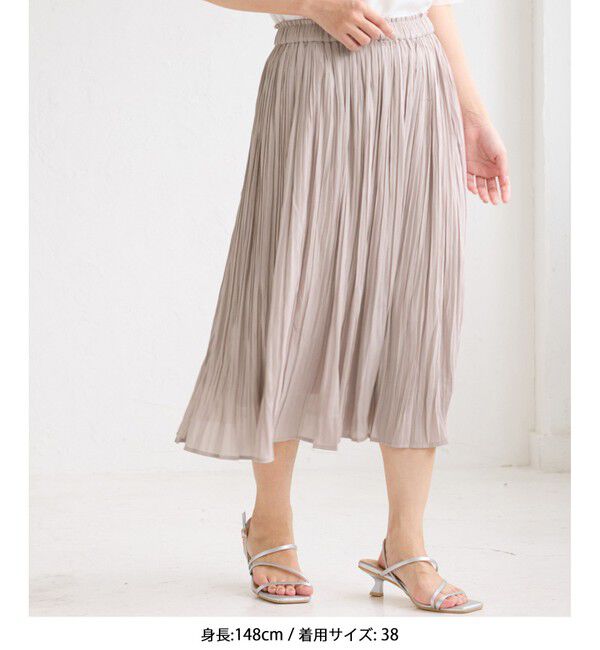 Rope&rsquo;Picnic「【新色追加】着丈が選べるエアリープリーツスカート」|スカート|ピンク(63)