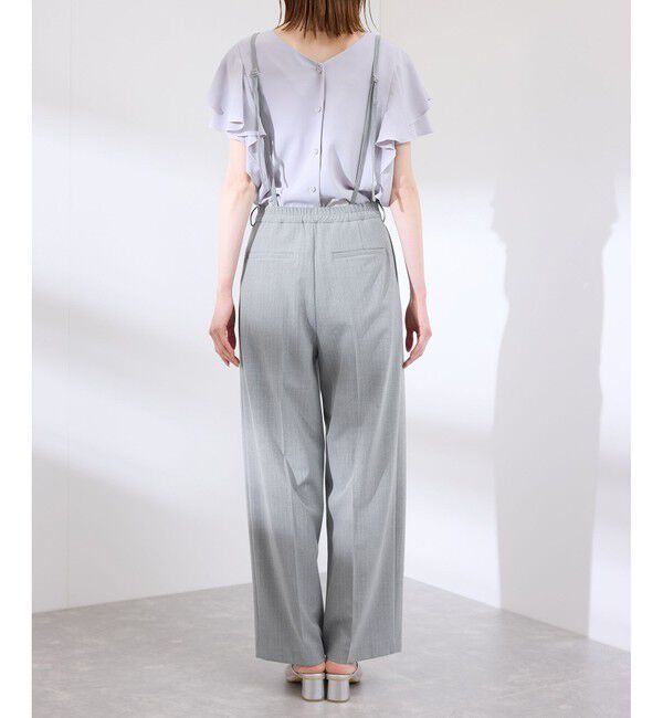 Rope&rsquo;Picnic「【3サイズ展開】サスペンダー付きワイドパンツ」|チノ|