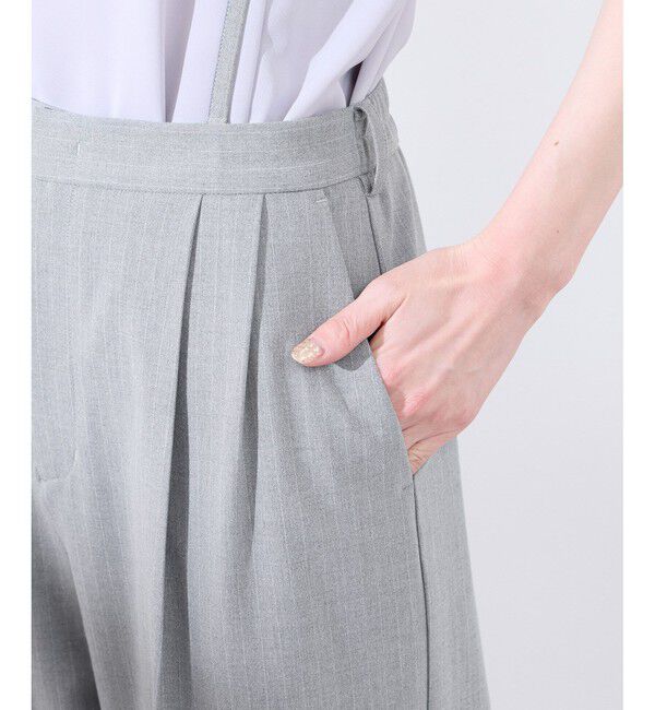 Rope&rsquo;Picnic「【3サイズ展開】サスペンダー付きワイドパンツ」|チノ|