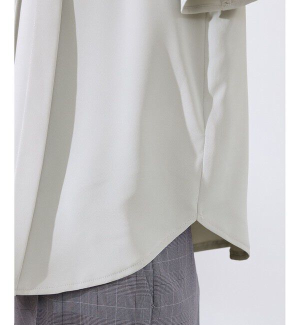 Rope&rsquo;Picnic「多機能ランダムタックハーフスリーブブラウス / 通勤にも」|シャツ・ブラウス|