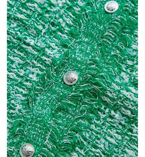 Rope&rsquo;Picnic「【サマー・ツイード】ハーフスリーブカーディガン」|カーディガン|