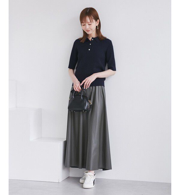 Rope&rsquo;Picnic「ミニケーブルハーフスリーブニットポロシャツ」|ポロシャツ|