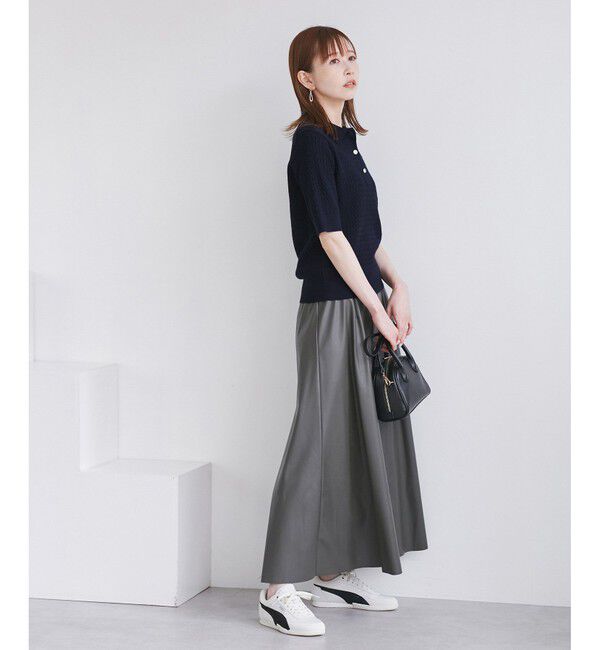 Rope&rsquo;Picnic「ミニケーブルハーフスリーブニットポロシャツ」|ポロシャツ|