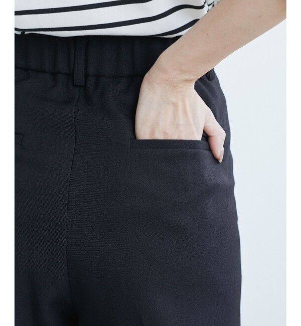 Rope&rsquo;Picnic「【低身長・小柄さんサイズ】レディハンサムシリーズ ウールライクウエストタックセミワイドパンツ」|スラックス|