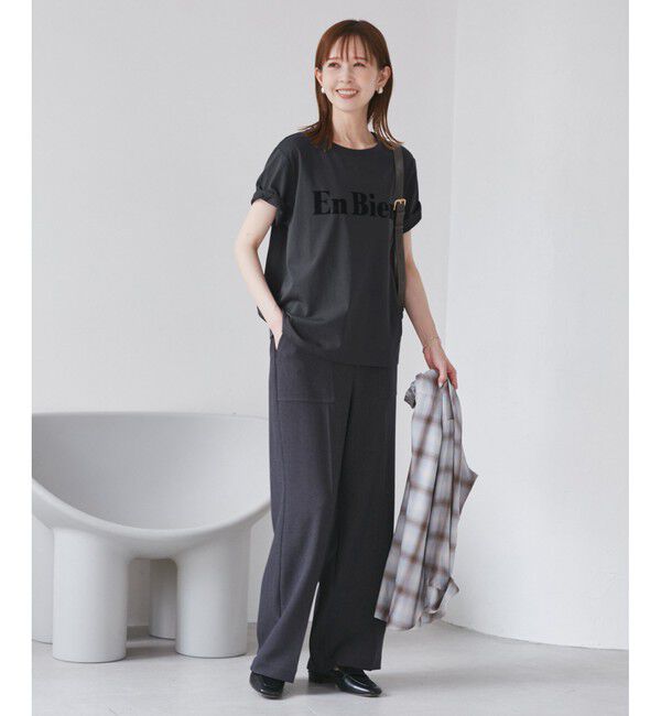 Rope&rsquo;Picnic「【UVカット・接触冷感・汗染み加工】フロッキーロゴTシャツ」|Tシャツ・カットソー|