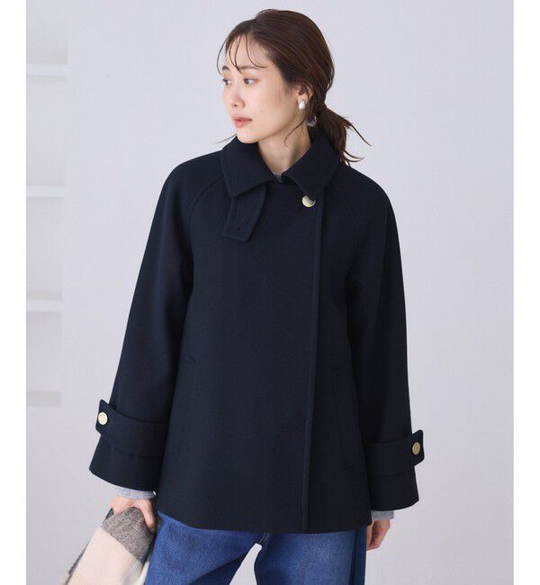 Rope&rsquo;Picnic「ジャージーメルトンシリーズ 金ボタンミドル丈コート/リンクコーデ」|その他|