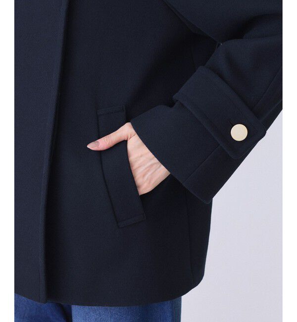 Rope&rsquo;Picnic「ジャージーメルトンシリーズ 金ボタンミドル丈コート/リンクコーデ」|その他|